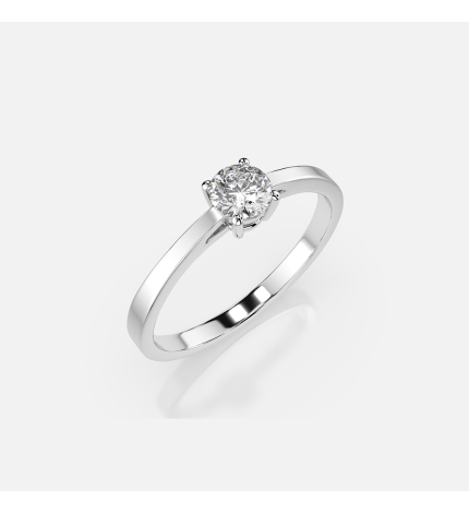 Pierścionek z białego złota z diamentem 0.3 ct - próba 585 Pierścionek z białego złota z diamentem 0.3 ct - próba 585