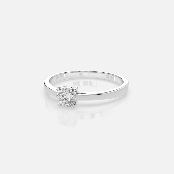 Pierścionek z białego złota z diamentem 0.3 ct - próba 585 Pierścionek z białego złota z diamentem 0.3 ct - próba 585