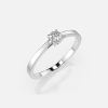 Pierścionek z białego złota z diamentem 0.2 ct - próba 585