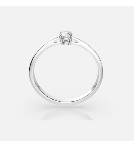 Pierścionek z białego złota z diamentem 0.2 ct - próba 585 Pierścionek z białego złota z diamentem 0.2 ct - próba 585