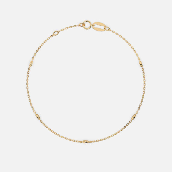 Złota bransoletka z diamentami 0.14 ct - próba 585 Złota bransoletka z diamentami 0.14 ct - próba 585