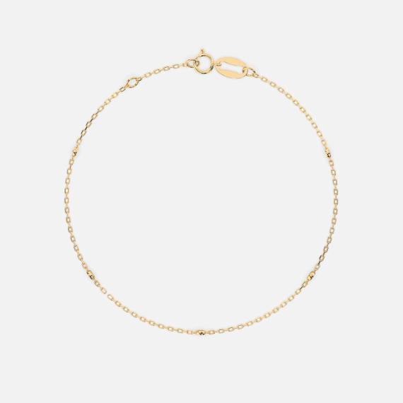 Złota bransoletka z diamentami 0.07 ct - próba 585 Złota bransoletka z diamentami 0.07 ct - próba 585