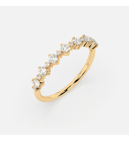Złoty pierścionek z diamentami 0.5 ct - próba 585 Złoty pierścionek z diamentami 0.5 ct - próba 585