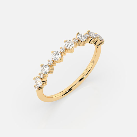 Złoty pierścionek z diamentami 0.5 ct - próba 585