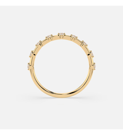 Złoty pierścionek z diamentami 0.18 ct - próba 585 Złoty pierścionek z diamentami 0.18 ct - próba 585