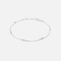 Bransoletka z białego złota z diamentami 0.14 ct - próba 585 Bransoletka z białego złota z diamentami 0.14 ct - próba 585
