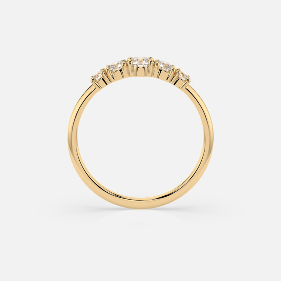 Pierścionek z żółtego złota z diamentami 0.42 ct - próba 585 Pierścionek z żółtego złota z diamentami 0.42 ct - próba 585