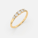 Pierścionek z żółtego złota z diamentami 0.42 ct - próba 585 Pierścionek z żółtego złota z diamentami 0.42 ct - próba 585