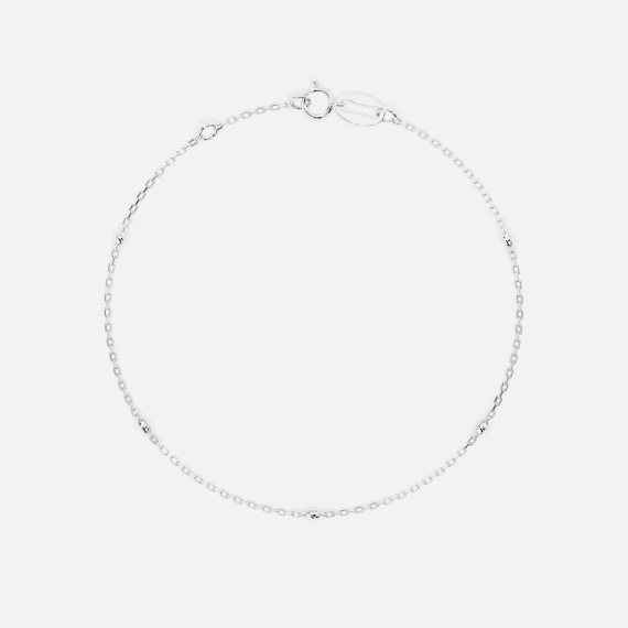 Bransoletka z białego złota z diamentami 0.07 ct - próba 585 Bransoletka z białego złota z diamentami 0.07 ct - próba 585