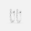 Kolczyki z białego złota z diamentami 0.2 ct - próba 585 Kolczyki z białego złota z diamentami 0.2 ct - próba 585