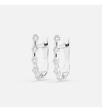 Kolczyki z białego złota z diamentami 0.2 ct - próba 585 Kolczyki z białego złota z diamentami 0.2 ct - próba 585