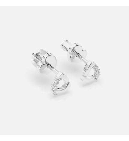 Kolczyki z białego złota z diamentami 0.05 ct - próba 585 Kolczyki z białego złota z diamentami 0.05 ct - próba 585