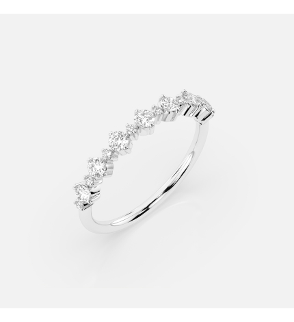 Pierścionek z białego złota z diamentami 0.5 ct - próba 585 Pierścionek z białego złota z diamentami 0.5 ct - próba 585
