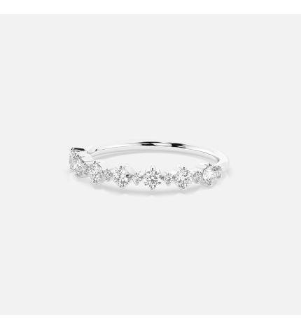 Pierścionek z białego złota z diamentami 0.5 ct - próba 585 Pierścionek z białego złota z diamentami 0.5 ct - próba 585