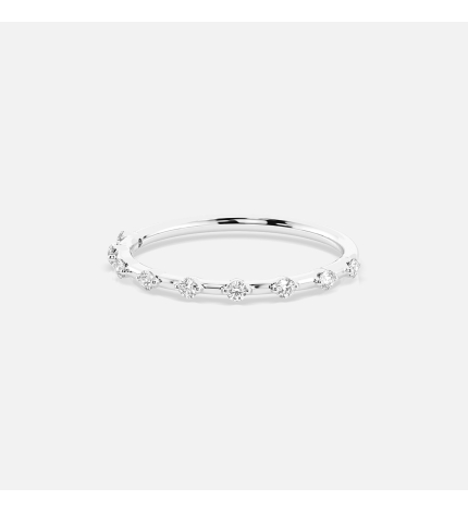 Pierścionek z białego złota z diamentami 0.18 ct - próba 585 Pierścionek z białego złota z diamentami 0.18 ct - próba 585