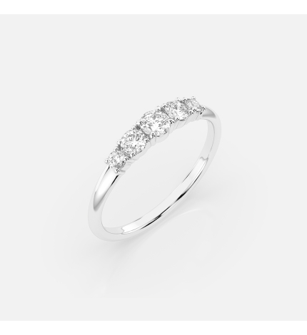 Pierścionek z białego złota z diamentami 0.42 ct - próba 585 Pierścionek z białego złota z diamentami 0.42 ct - próba 585