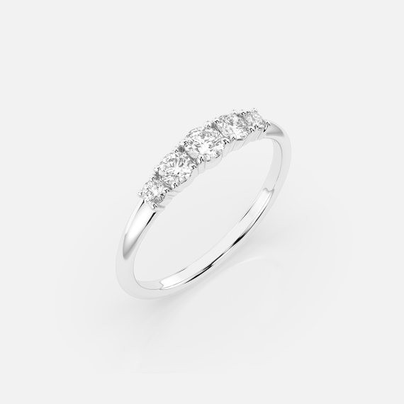 Pierścionek z białego złota z diamentami 0.42 ct - próba 585