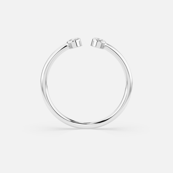 Pierścionek z białego złota z diamentami 0.04 ct - próba 585 Pierścionek z białego złota z diamentami 0.04 ct - próba 585