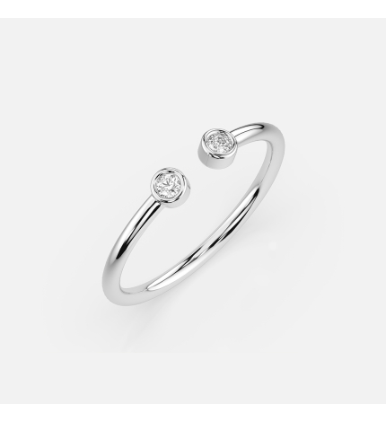 Pierścionek z białego złota z diamentami 0.04 ct - próba 585 Pierścionek z białego złota z diamentami 0.04 ct - próba 585