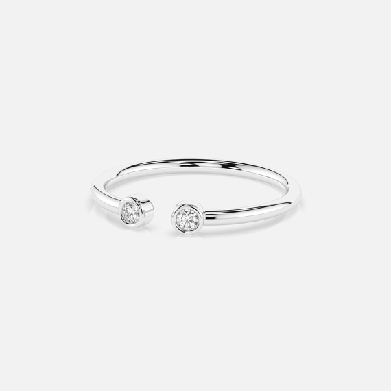 Pierścionek z białego złota z diamentami 0.04 ct - próba 585 Pierścionek z białego złota z diamentami 0.04 ct - próba 585