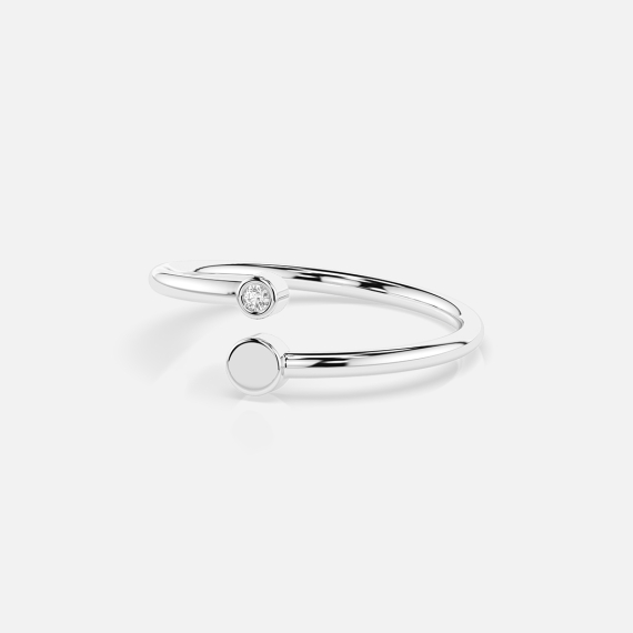 Pierścionek z białego złota z diamentem 0.02 ct - próba 585 Pierścionek z białego złota z diamentem 0.02 ct - próba 585