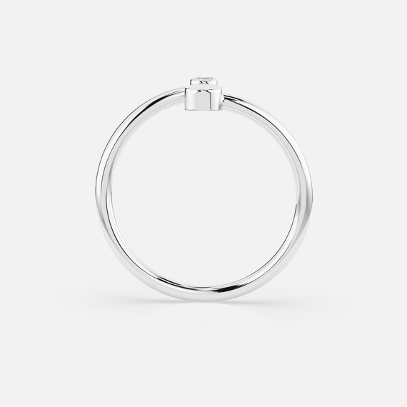 Pierścionek z białego złota z diamentem 0.02 ct - próba 585 Pierścionek z białego złota z diamentem 0.02 ct - próba 585
