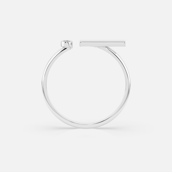 Pierścionek z białego złota z diamentem 0.02 ct - próba 585 Pierścionek z białego złota z diamentem 0.02 ct - próba 585