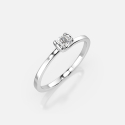Pierścionek z białego złota z diamentem 0.06 ct - próba 585 Pierścionek z białego złota z diamentem 0.06 ct - próba 585