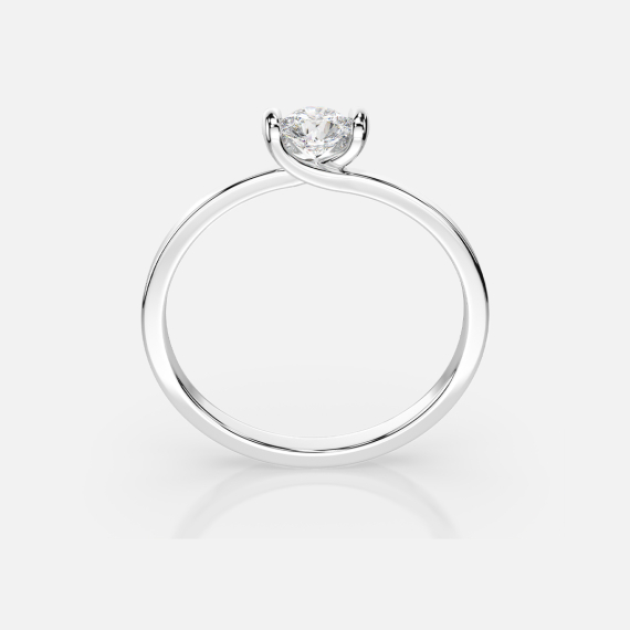 Pierścionek z białego złota z diamentem 0.06 ct - próba 585 Pierścionek z białego złota z diamentem 0.06 ct - próba 585