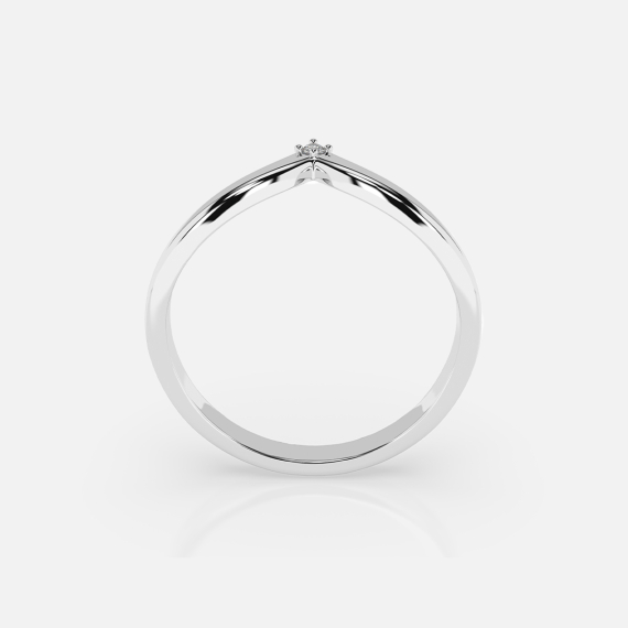 Pierścionek z białego złota z diamentem 0.01 ct - próba 585 Pierścionek z białego złota z diamentem 0.01 ct - próba 585