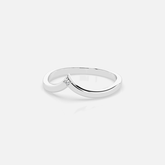 Pierścionek z białego złota z diamentem 0.01 ct - próba 585 Pierścionek z białego złota z diamentem 0.01 ct - próba 585