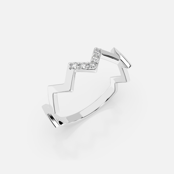 Pierścionek z białego złota z diamentami 0.05 ct - próba 585