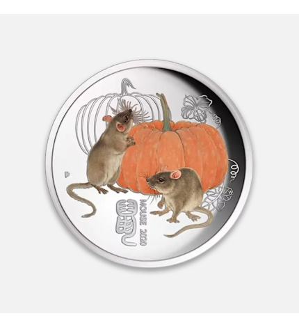 Srebrna moneta kolorowana Lunar III: Rok Myszy 2020 1/4 uncji Srebrna moneta kolorowana Lunar III: Rok Myszy 2020 1/4 uncji