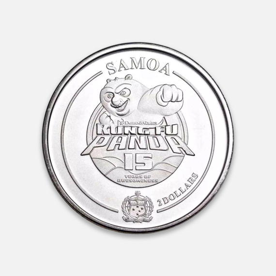 Srebrna moneta Samoa: Kung Fu Panda 15 lat niesamowitości 2023 1 uncja Srebrna moneta Samoa: Kung Fu Panda 15 lat niesamowitości 2023 1 uncja