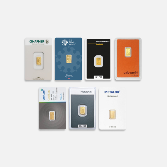 1 g sztabka złota CertiPack 1 g sztabka złota CertiPack