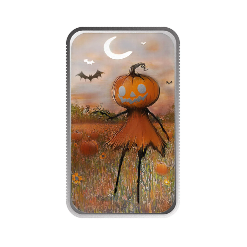 1 uncja sztabka srebra kolorowa "Czas rzeźbienia na Halloween"