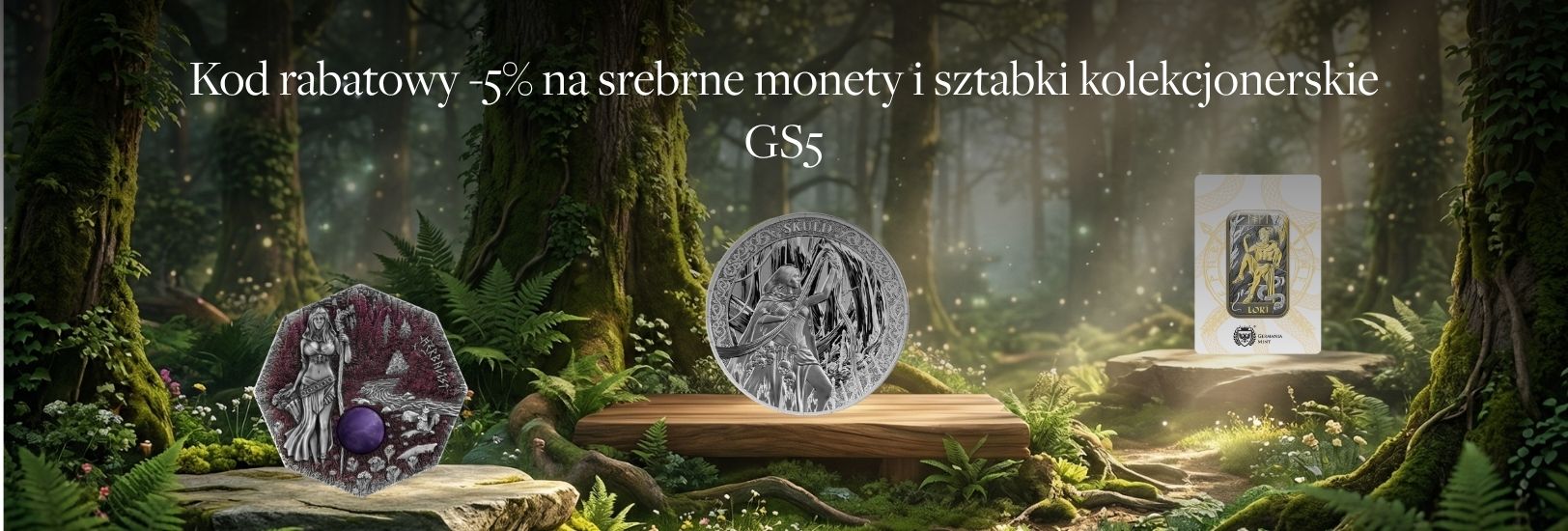 Kod rabatowy dla kategorii srebrnych monet i sztabek kolekcjonerskich